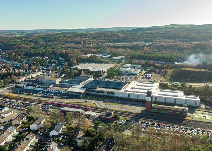 Outdoor Luftaufnahme eines Industrieunternehmens